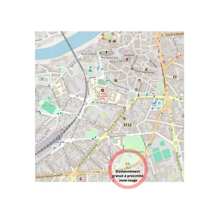 公寓 L'albigeoise - Confort - Tout Equipe - Parking Gratuit - 10 Min A Pied Du Centre-ville - Proche Gare - Universite - Vue Parc - Fibre