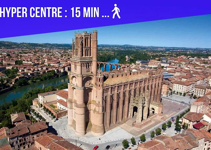 L'albigeoise - Confort - Tout Equipe - Parking Gratuit - 10 Min A Pied Du Centre-ville - Proche Gare - Universite - Vue Parc - Fibre אלבי